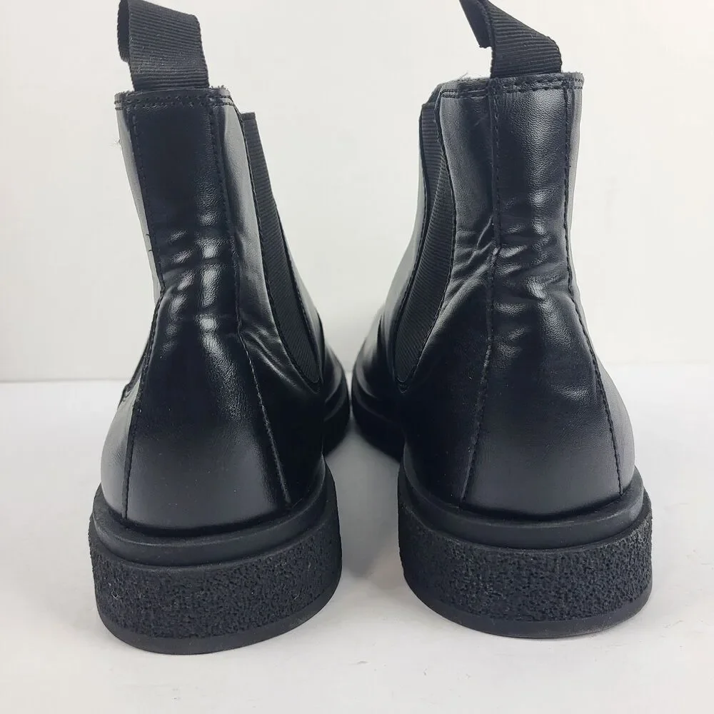 Abound Reese Black Faux Leather Chelsea Boots Size 11.5M